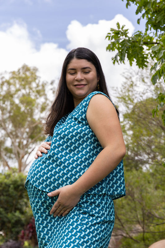 The Archie Top - Turquoise