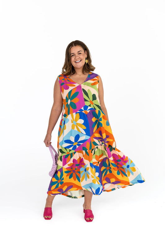 The Harper Dress - Geometric